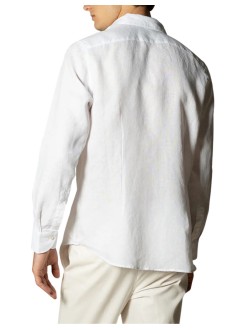 aurélien camiseria hombre linen seaside shirt - 020230602060001 white