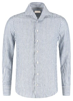 aurélien shirt manlinen seaside shirt striped - 020250602060001 navy