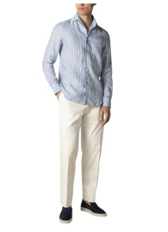 aurélien shirt manlinen seaside shirt striped - 020250602060001 navy