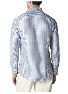 aurélien shirt manlinen seaside shirt striped - 020250602060001 navy