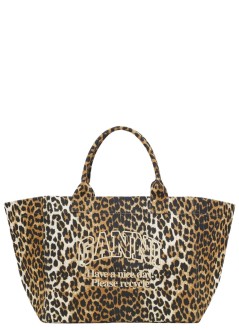 ganni handbag mujer shopper xxl pocket print - a7161 943
