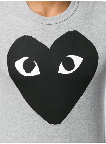 comme des garçons play t-shirt manplay t-shirt - axt084051 grey 2