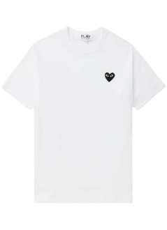 comme des garçons play t-shirt mant-shirt black - axt064051 white