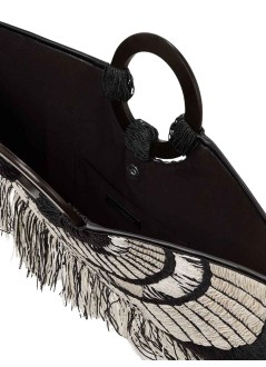 karl lagerfeld clutch womank/signature 2.0 tph fan fringe - b2w30007 998
