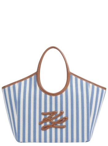 karl lagerfeld handbag mujer k/autograph stripe canvas bag - b2w46074 349