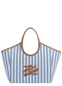 karl lagerfeld handbag womank/autograph stripe canvas bag - b2w46074 349