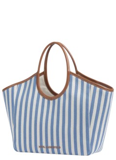 karl lagerfeld handbag womank/autograph stripe canvas bag - b2w46074 349