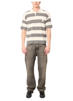 ami knitwear manshort sleeves polo with ami de coeur patch - hpl432kn0153 a152