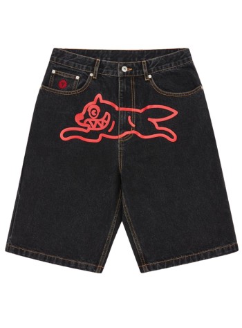 icecream short pant manrunning dog denim shorts - icd003 black
