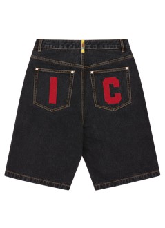 icecream short pant manrunning dog denim shorts - icd003 black