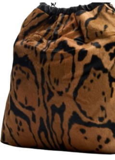 stella mccartney handbag mujer falabella medium drawstring ocelot brushed velvet print - 7b0180wp0653 2203