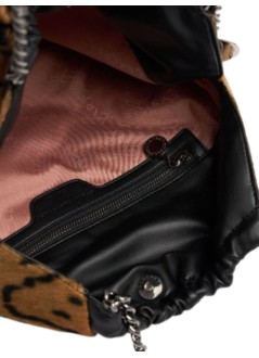 stella mccartney handbag mujer falabella medium drawstring ocelot brushed velvet print - 7b0180wp0653 2203
