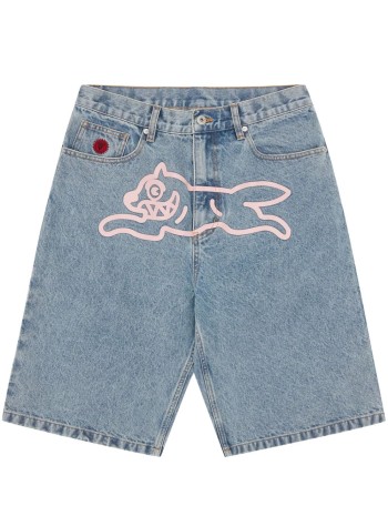 icecream short pant manrunning dog denim shorts - icd003 heavy wash blue