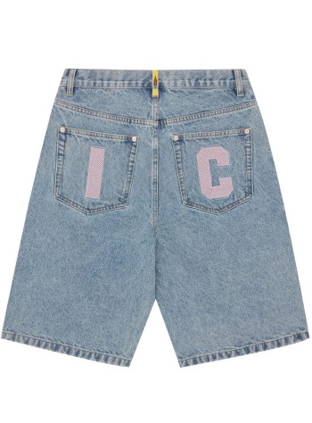 icecream short pant manrunning dog denim shorts - icd003 heavy wash blue 2