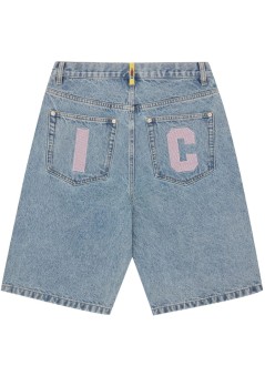 icecream short pant manrunning dog denim shorts - icd003 heavy wash blue