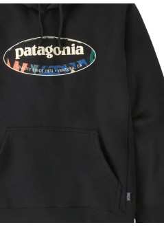 patagonia sudadera hombre m's '95 oval logo uprisal hoody - 39724 bklo