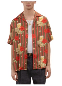 drôle de monsieur shirt manchemise hibiscus club - ksh230vi031pk pink