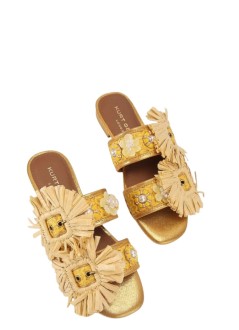 kurt geiger planas mujer raffia buckle flat sdl - 5588093999 60