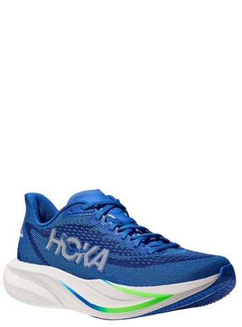 hoka one one sneaker hombre mach 7 - 1171904 cobalt blue neon green 2