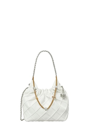 tory burch crossbody womanfleming distressed mini hobo bag - 164022100 100