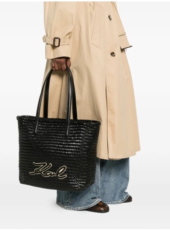 karl lagerfeld handbag mujer k/signature braid md tote - b2w30205 1av 2
