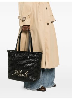 karl lagerfeld handbag womank/signature braid md tote - b2w30205 1av