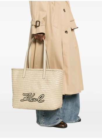 karl lagerfeld handbag womank/signature braid md tote - b2w30205 2ft 2