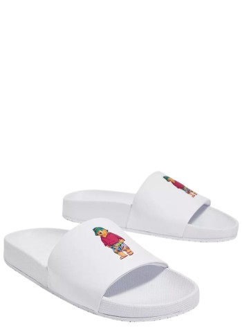 polo ralph lauren beach manpolo slide-sandals-slide - 809p09762001 white beach shop bear 2