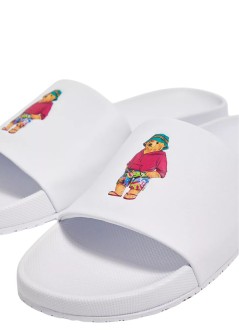 polo ralph lauren beach manpolo slide-sandals-slide - 809p09762001 white beach shop bear