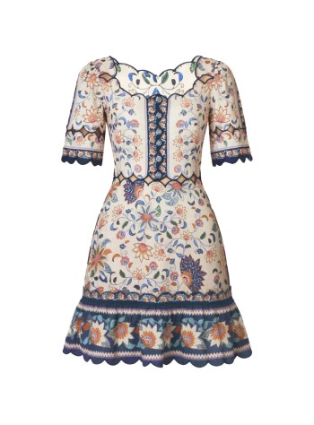 farm rio dress womanfloral delhi tapestry light pink mini dress - 348873 26042