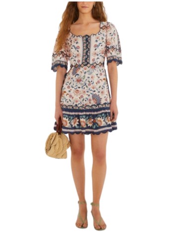farm rio dress womanfloral delhi tapestry light pink mini dress - 348873 26042 2