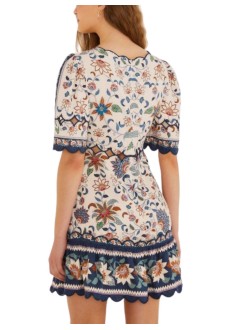 farm rio dress womanfloral delhi tapestry light pink mini dress - 348873 26042