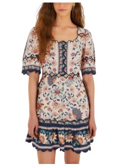 farm rio dress womanfloral delhi tapestry light pink mini dress - 348873 26042