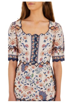 farm rio dress womanfloral delhi tapestry light pink mini dress - 348873 26042