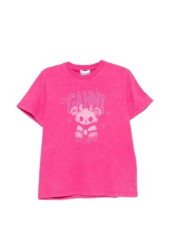 ganni top womanfuture heavy jersey t-shirt wash effect - a1050146 09z