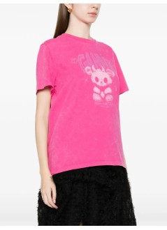 ganni top womanfuture heavy jersey t-shirt wash effect - a1050146 09z