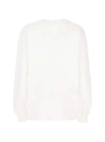 ganni sweater womanbasic cotton jersey longsleeve - a1050077 151 2