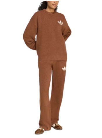 adidas originals pant  womanknitted pants - kf2535 preloved brown 2