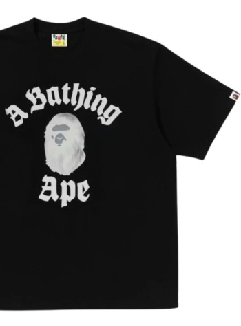 bape t-shirt mancollege relaxed fit tee #2 m - 1l80110330 black 2