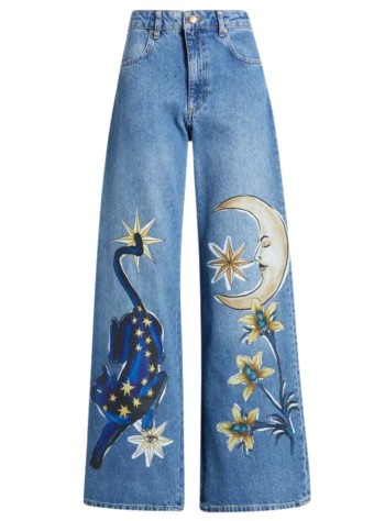 farm rio denim womanmistical denim pants - 348603 l0034