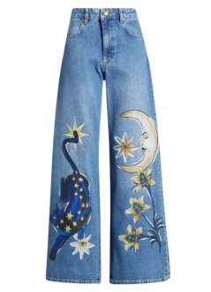 farm rio pantalon jeans mujer mistical denim pants - 348603 l0034