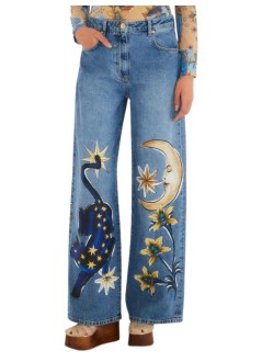 farm rio pantalon jeans mujer mistical denim pants - 348603 l0034