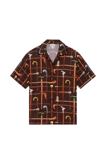 drôle de monsieur camiseria hombre chemise cannes - ksh230vi033bn brown