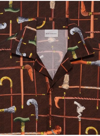 drôle de monsieur camiseria hombre chemise cannes - ksh230vi033bn brown 2