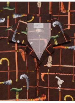 drôle de monsieur shirt manchemise cannes - ksh230vi033bn brown