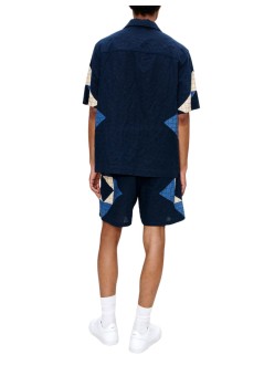 a.p.c. short pant manshort connor - cohoph10011 iai indigo
