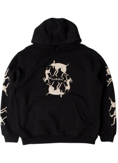by parra sweater mannon grand cafe hooded sweatshirt - 55230 black