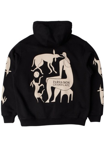 by parra sudadera hombre non grand cafe hooded sweatshirt - 55230 black 2