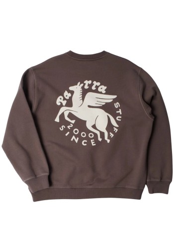 by parra sudadera hombre gasoline crew neck sweatshirt - 55236 brown 2