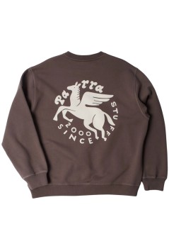 by parra sudadera hombre gasoline crew neck sweatshirt - 55236 brown